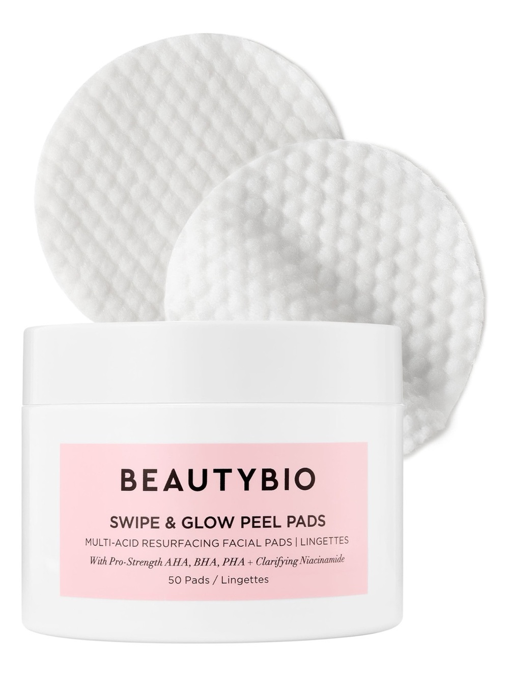 Beautybio Swipe & Glow Peel Pads Resurfacing Facial Pads AHA BHA PHA Niacinamide